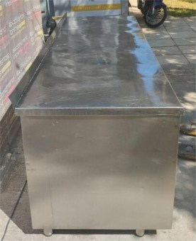 Ερμάριο Ανοξείδωτο Με 2 Συρόμενες Πόρτες 250x80x86 Μεταχειρισμένη